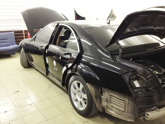 Фото пример кузовного ремонта Мерседес